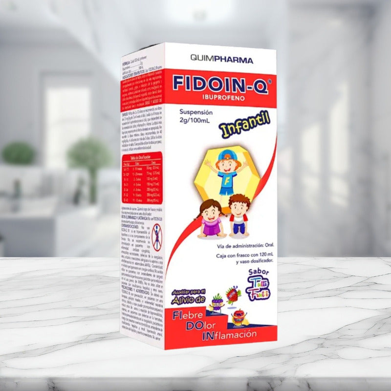 Fidoin-q Ibuprofeno Suspensión 2 Fcos. 120 Ml C/u Quimpharma