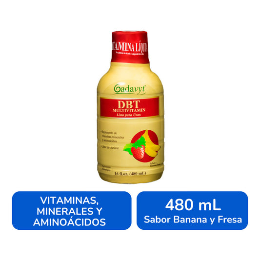 Gadavyt Dbt Multivitamin 480 Ml Suplemento Líquido Banana - Fresa