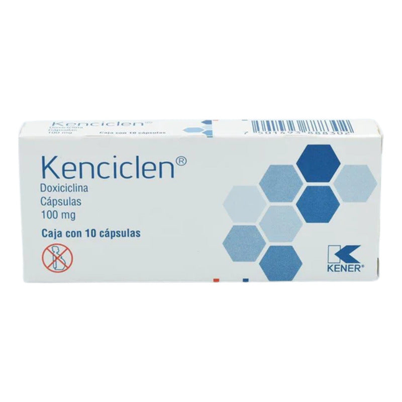 Kenciclen Doxiciclina 100mg 10 Cápsulas Kener