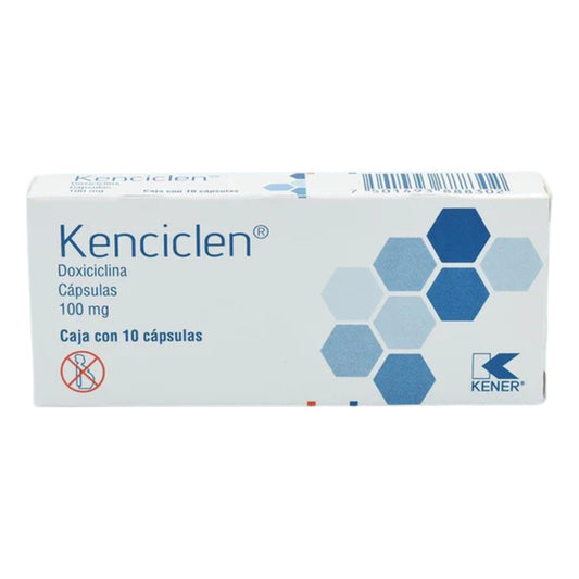 Kenciclen Doxiciclina 100mg 10 Cápsulas Kener