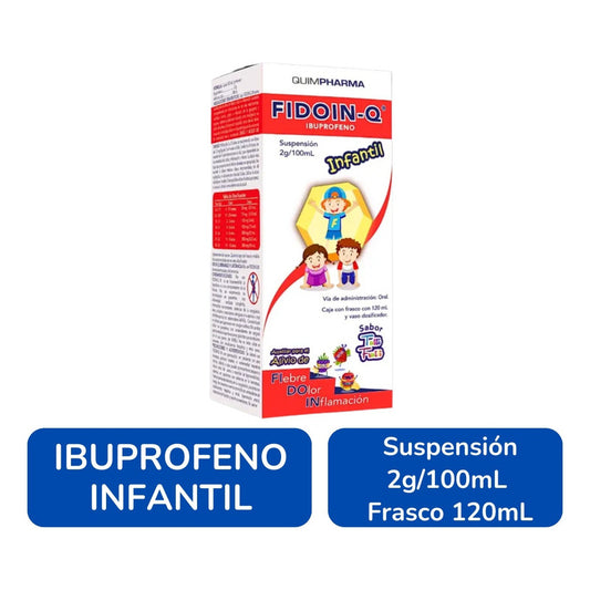 Fidoin-q Infantil Ibuprofeno Suspensión 120 Ml Quimpharma