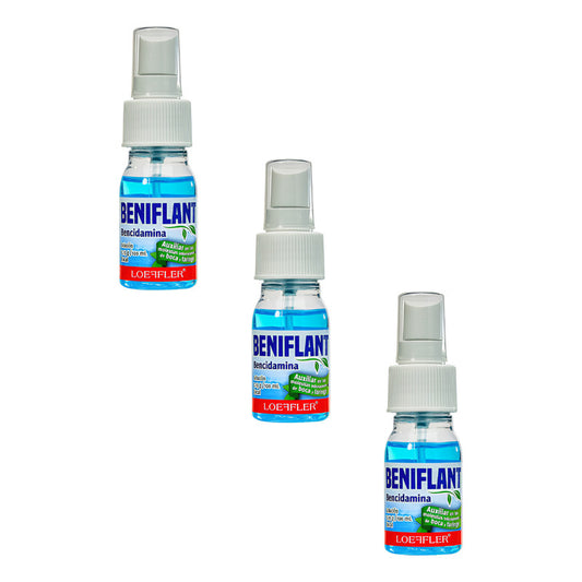 Beniflant Bencidamina Bucal 30 Ml 3 Frascos Loeffler
