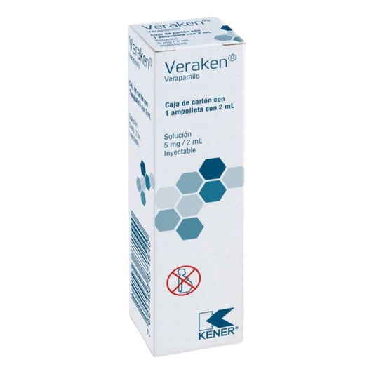 Veraken Verapamilo Solución 1 Ampolleta 5mg/2ml