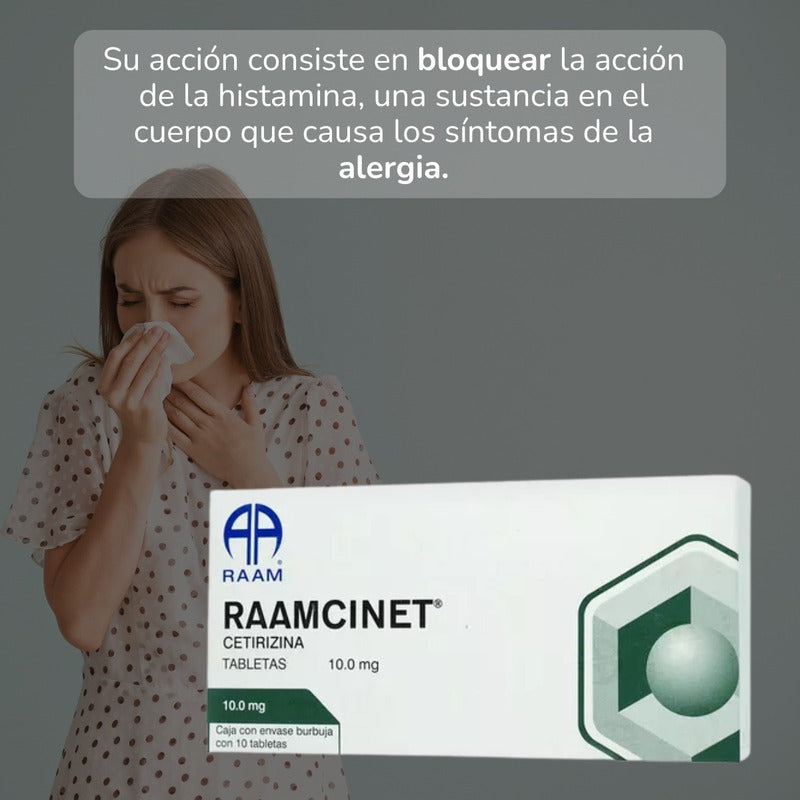 Raamcinet Cetirizina 10 Mg 2 Cajas Con 10 Tabletas C/u
