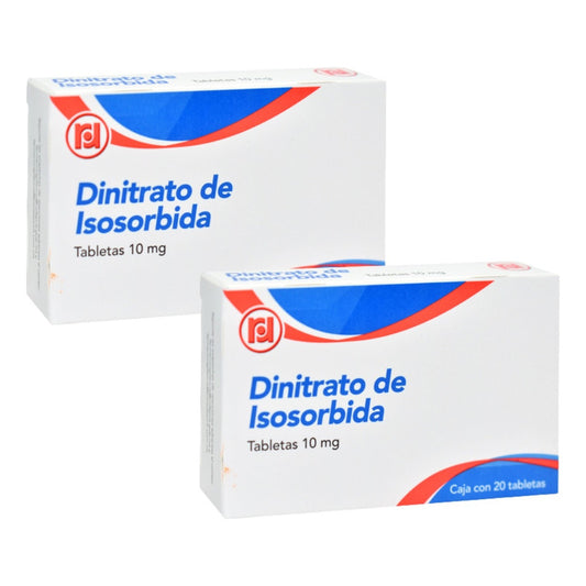Dinitrato De Isosorbida 10 Mg 2 Cajas 20 Tabs C/u Randall