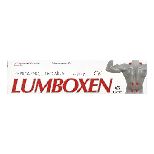 Lumboxen Gel Naproxeno 10 G Lidocaina 2 G Tubo 35 G Maver