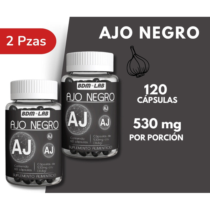 Ajo Negro Bdm Lab Pack Con 120 Capsulas Sin Sabor