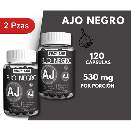 Ajo Negro Bdm Lab Pack Con 120 Capsulas Sin Sabor