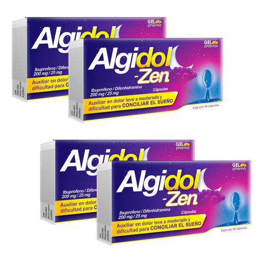 Algidol Zen Ibuprofeno/difenhidramina 4cjs 10 Caps Gelpharma