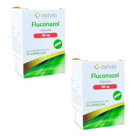 Fluconazol 100 Mg Avivia 2 Cajas Con 10 Capsulas C/u