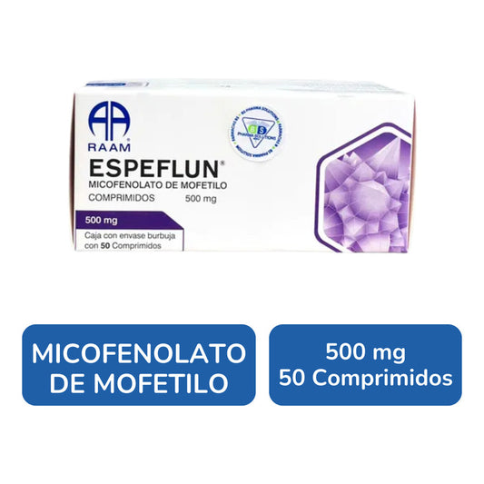 Espeflun Micofenolato De Mofetilo 50 Comprimidos 500 Mg