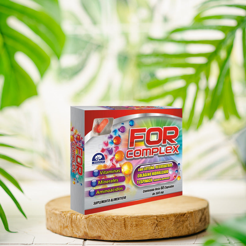 For Complex 60 Caps 500mg Suplemento Con Luteína Natutech Sin Sabor