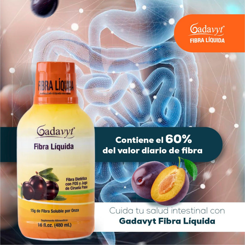 Gadavyt  Fibra Líquida Dietética 480 Ml Ciruela Pasa Ciruela Pasa