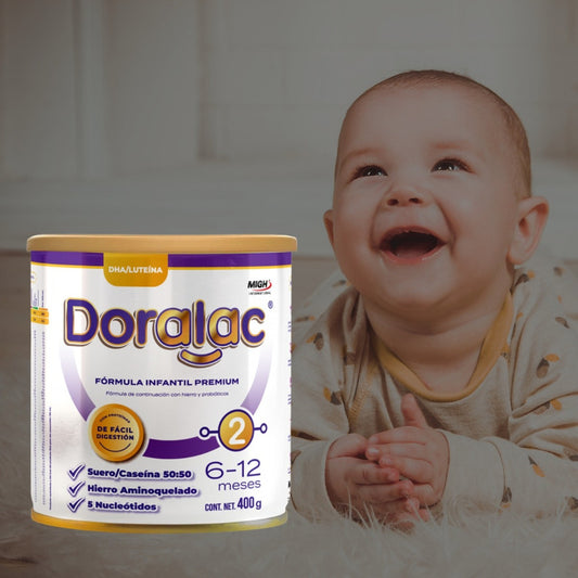 Doralac Etapa 2 Fórmula Infantil Premium 400 G 6 - 12 Meses Sabor Sin Sabor