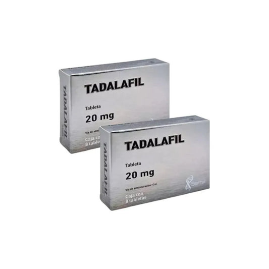 Tadalafil 20 Mg 2 Cajas Con 8 Tabletas C/u Serral Original