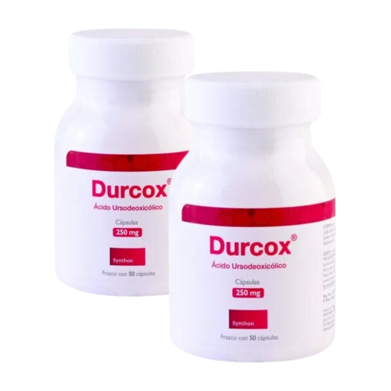 Durcox Acido Ursodeoxicolico 250 Mg 2 Botes 50 Capsulas C/u