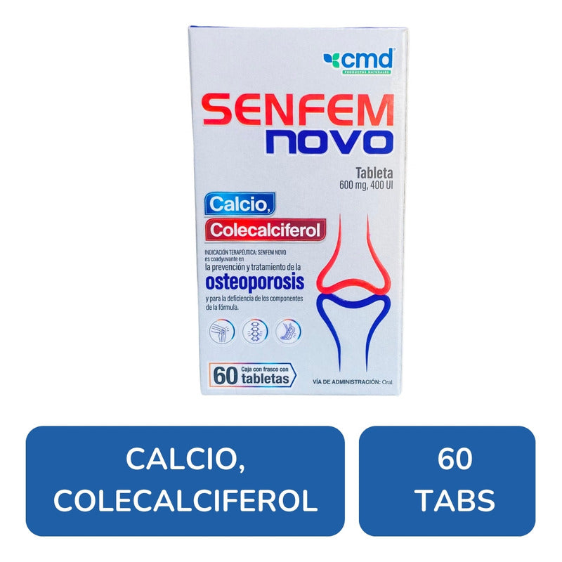 Senfem Novo Calcio Osteoporosis 60 Tabletas 5g Sin Sabor