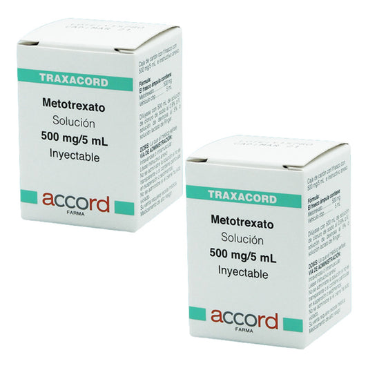 Traxacord 500 Mg / 5 Ml 2 Frascos Solución Inyectable