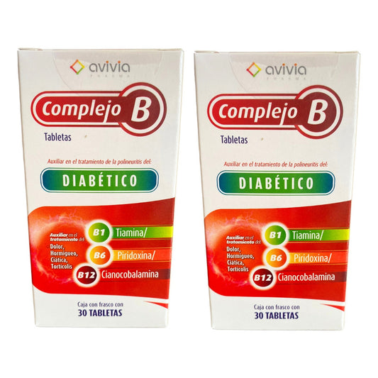 Complejo B Diabético Pack 60 Tabletas Sin Sabor
