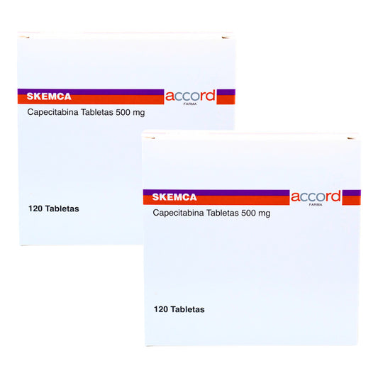 Skemca Capecitabina 500 Mg 2 Cjs 120 Tabs C/u Accord Farma