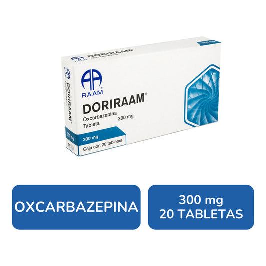 Doriraam Oxcarbazepina 300 Mg Caja Con 20 Tabletas Raam