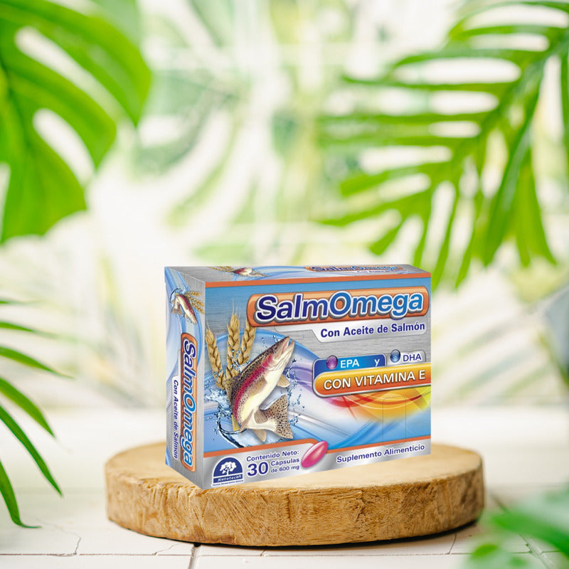 Salmomega Caja Con 30 Cápsulas De 600 Mg Natutech Sin Sabor