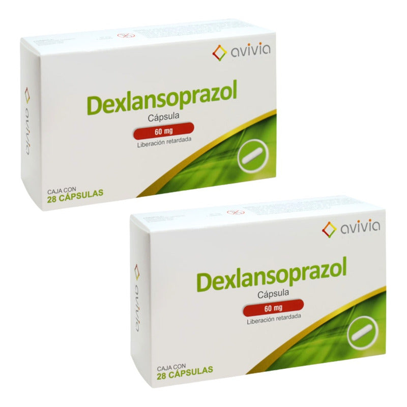 Dexlansoprazol 60 Mg 2 Cajas 28 Cápsulas C/u Avivia