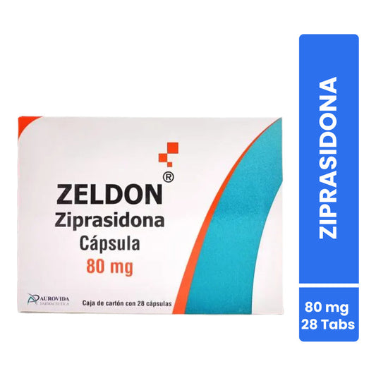 Zeldon Ziprasidona Caja Con 28 Caps. 80 Mg Aurovida