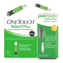 Onetouch Select Plus Simple Paquete Con 25 Tiras 25 Lancetas Negro