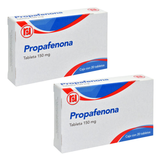 Propafenona 2 Cajas Con 150 Mg 20 Tabletas C/u Randall