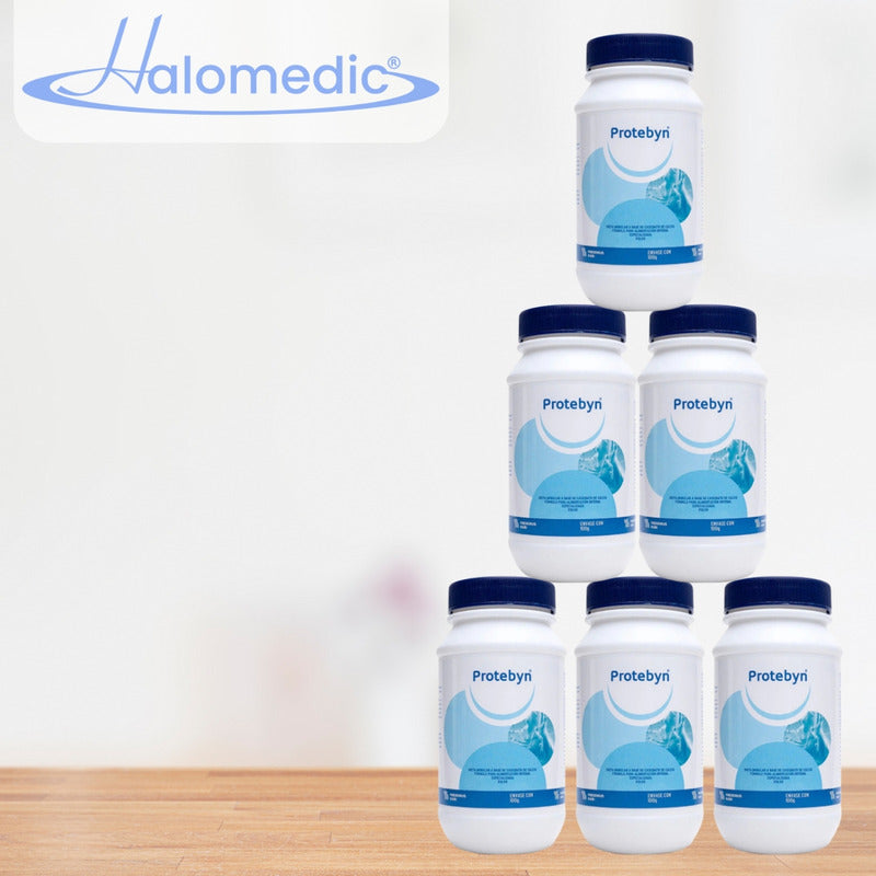 Protebyn Caseinato De Calcio Polvo 6 Botes De 100mg C/u Sin Sabor