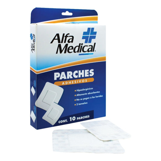 Parches Adhesivos Alfam 5 Cajas De 10 Pzas C/u Con 2 Tamaños Blanco