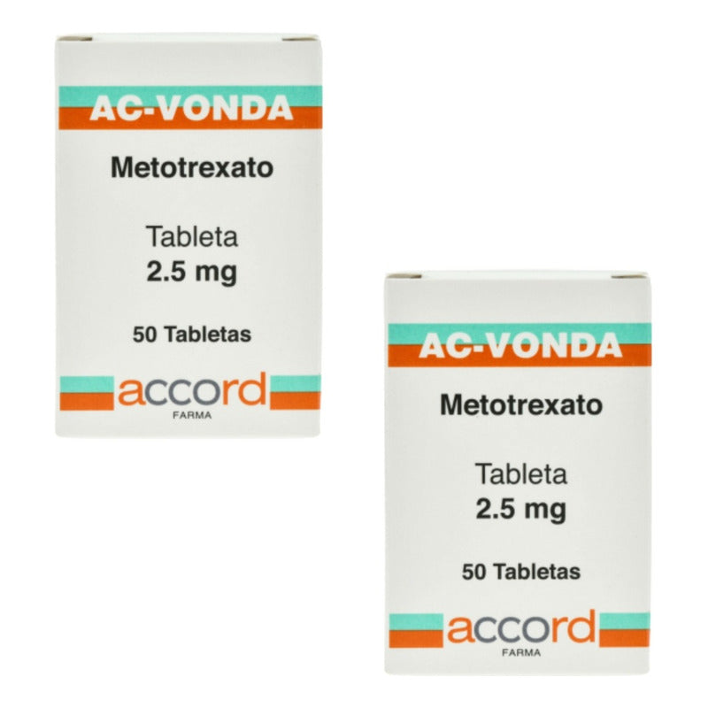 Ac-vonda Metotrexato 2.5 Mg 2 Frascos 50 Tabletas C/u Accord