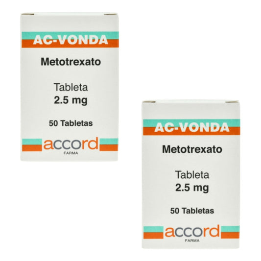 Ac-vonda Metotrexato 2.5 Mg 2 Frascos 50 Tabletas C/u Accord