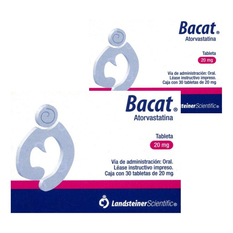 Bacat Atorvastatina 20 Mg 2 Cajas Con 30 Tabletas C/u