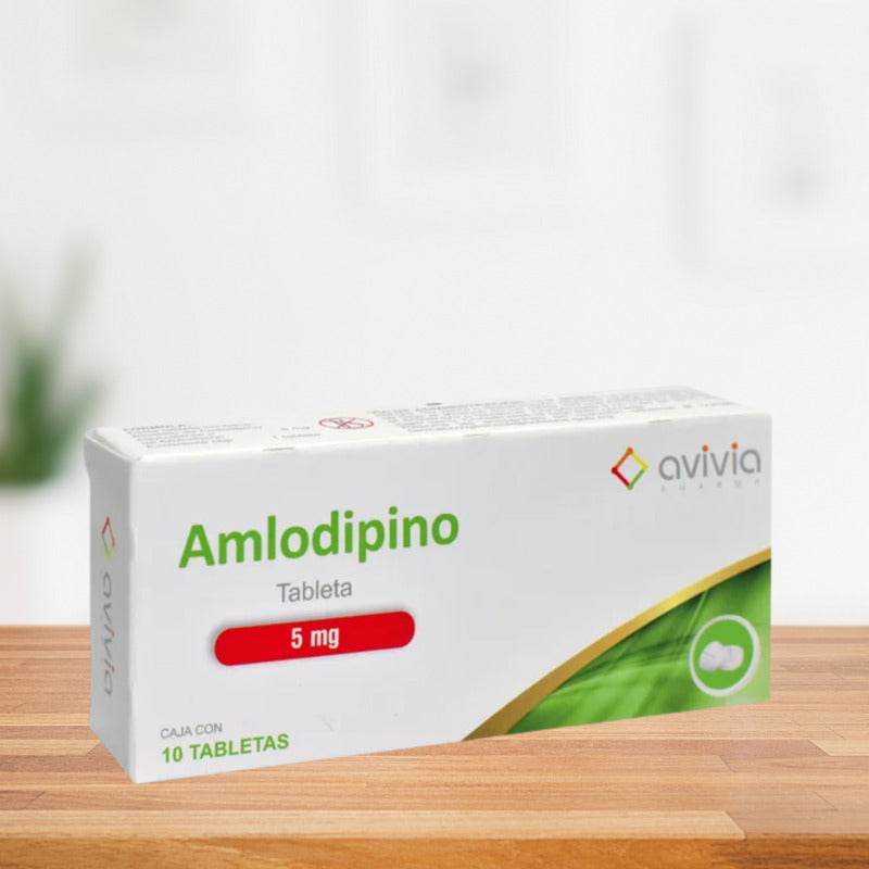 Amlodipino 5 Mg 5 Cajas Con 10 Tabletas C/u Avivia Pharma