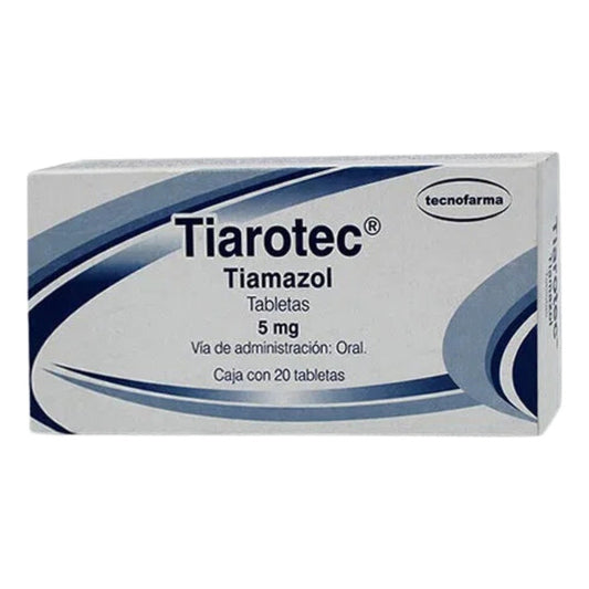 Tiarotec Tiamazol Tecnofarma Caja 5 Mg Con 20 Tabletas