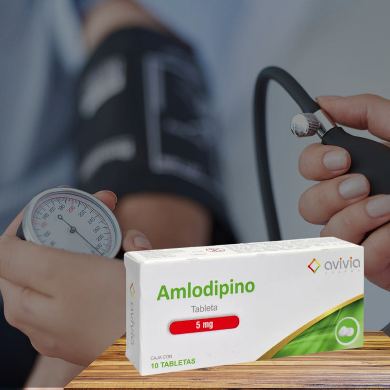 Amlodipino 5 Mg 5 Cajas Con 10 Tabletas C/u Avivia Pharma