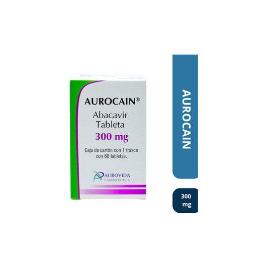 Aurocain Abacavir 300mg Frasco Con 60 Tabletas- Aurovida