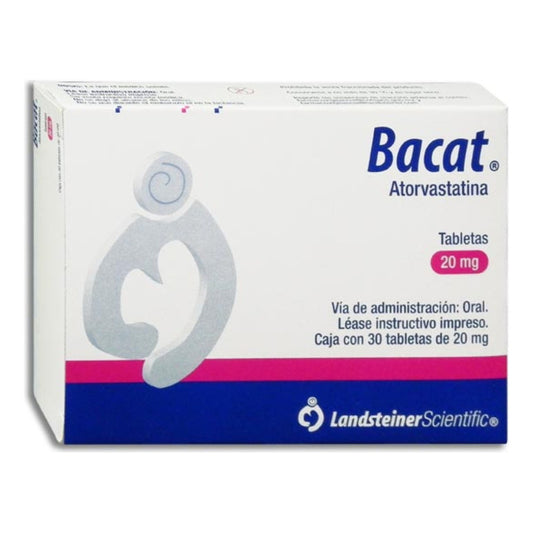 Bacat Atorvastatina 20mg Caja Con 30 Tabletas