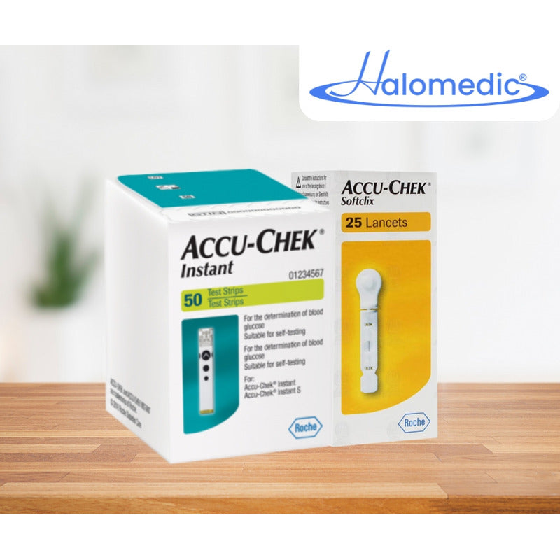 Paquete Accu - Chek Instant 50 Tiras Y 25 Lancetas