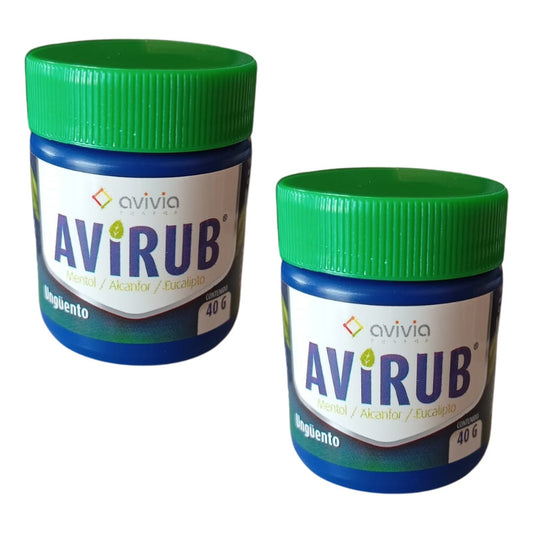 Avirub Mentol/alcanfor/eucalipto Unguento 2 Tarros 40g C/u