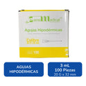 Jeringa De 3 Ml Aguja De 20g X 32 Mm 100 Pzs Jayor 3 Ml