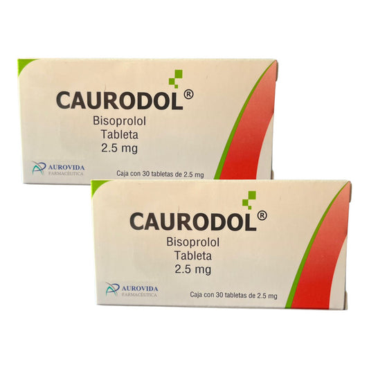 Caurodol Bisoprolol 2 Cajas Con 30 Tabs. 2.5 Mg C/u Aurovida