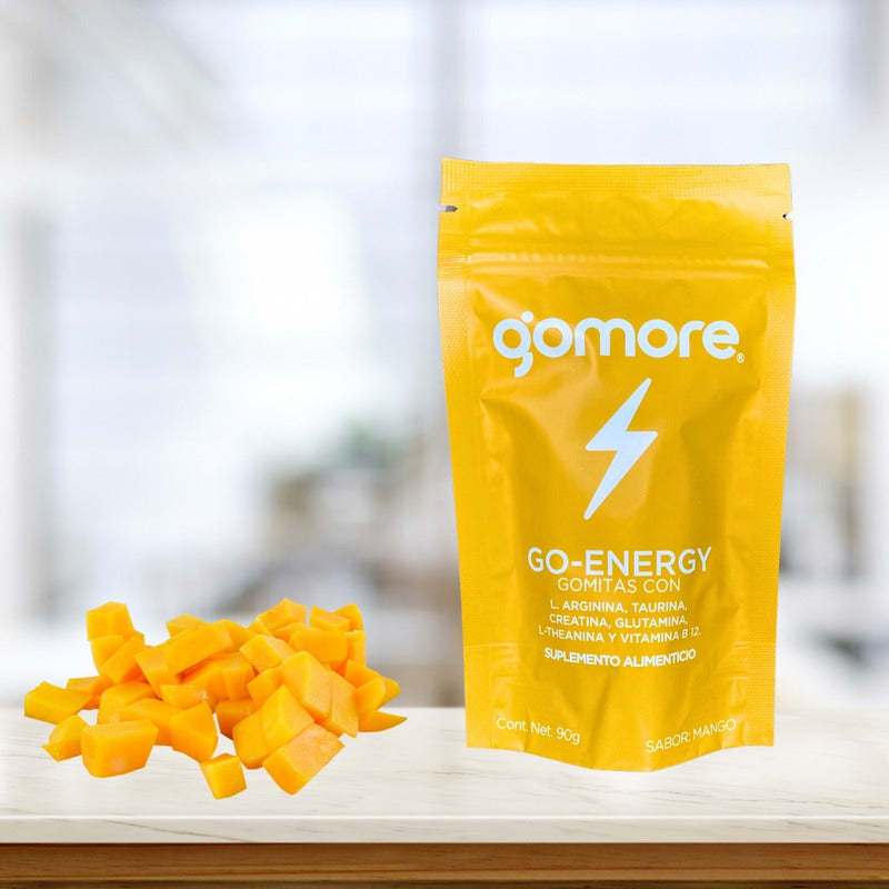 Gomore Go-energy Creatina, Glutamina, Arginina 3 Bolsas 90g Sabor Mango