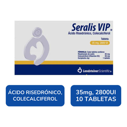 Seralis Vip Ácido Risedrónico Colecalciferol 35 Mg 10 Tabs