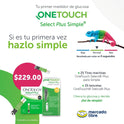 Onetouch Select Plus Simple Paquete Con 25 Tiras 25 Lancetas Negro