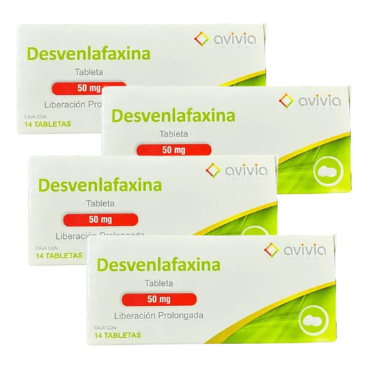 Desvenlafaxina 50 Mg 4 Cajas Con 14 Tabletas C/u Avivia