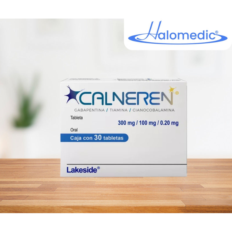 Calneren Gabapentina 30 Tabletas 300 Mg/ 100 Mg /0.2 Mg
