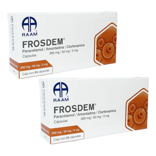 Frosdem Paracetamol Amantadina Clorfenamina 2cjs 24 Cápsulas